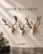 AXVERK Deer Magnets collection with Roe, Fallow and Red Deer