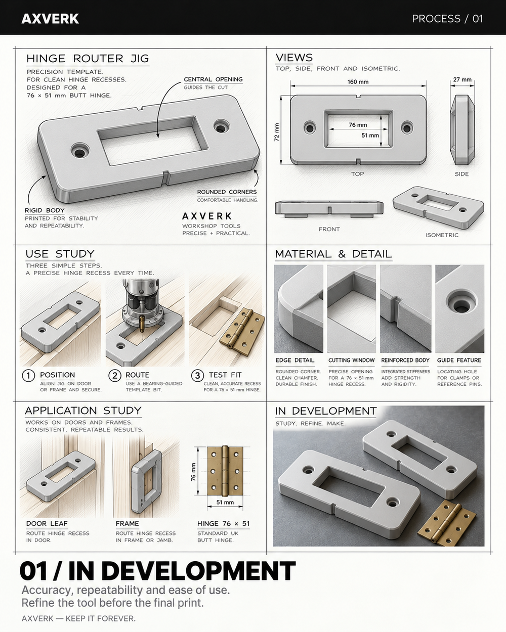 Precision Hinge Router Jig